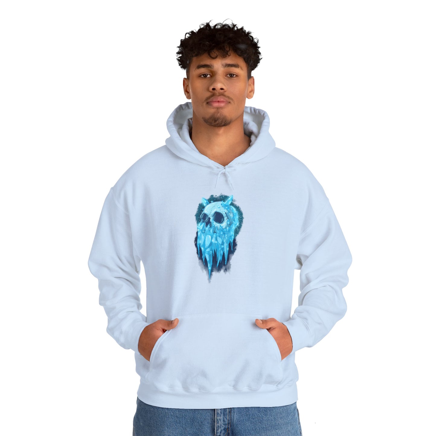 Elemental Skull Ice Unisex Heavy Blend Hooded Sweatshirt