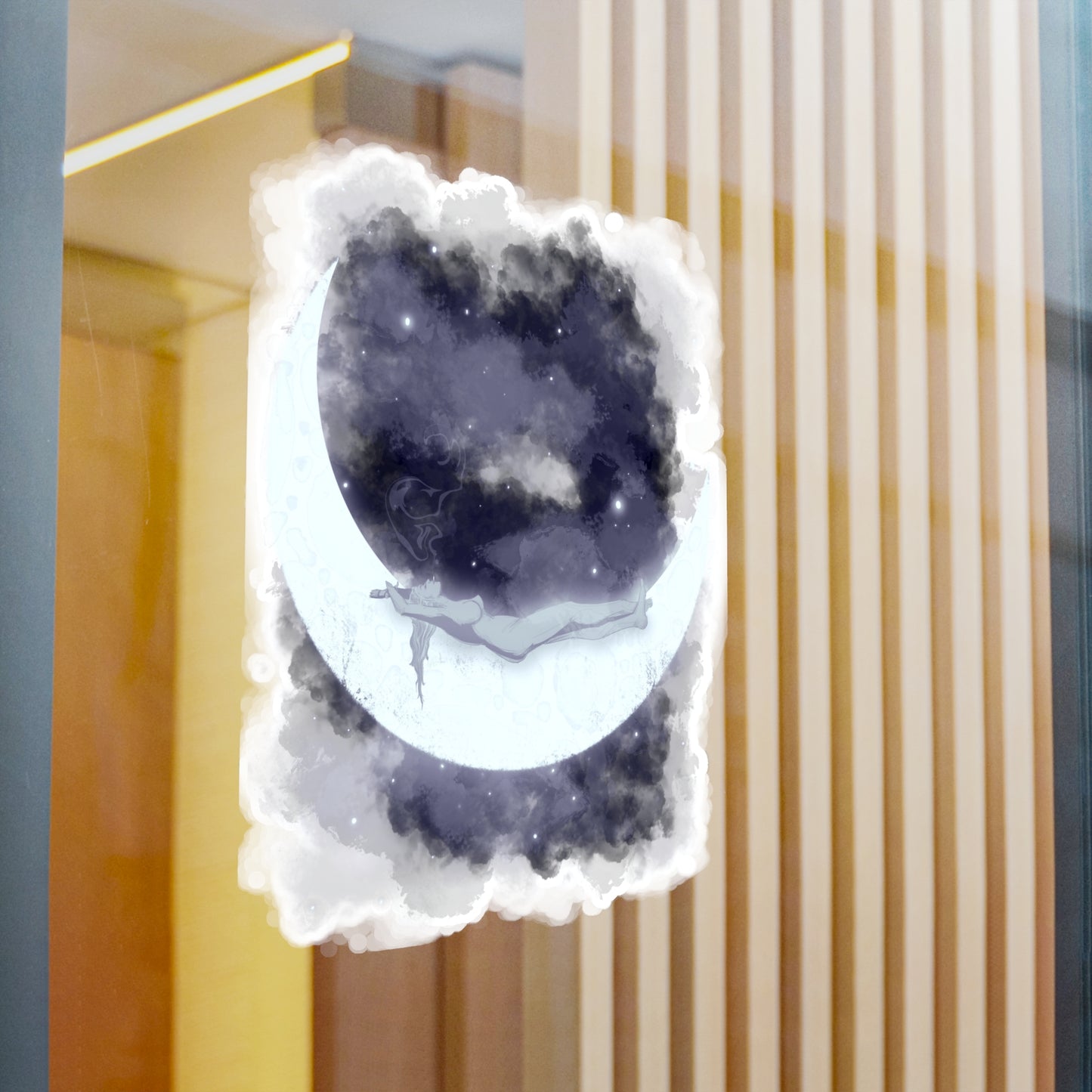 The Girl Who Loved The Moon Kiss-Cut Vinyl Decal