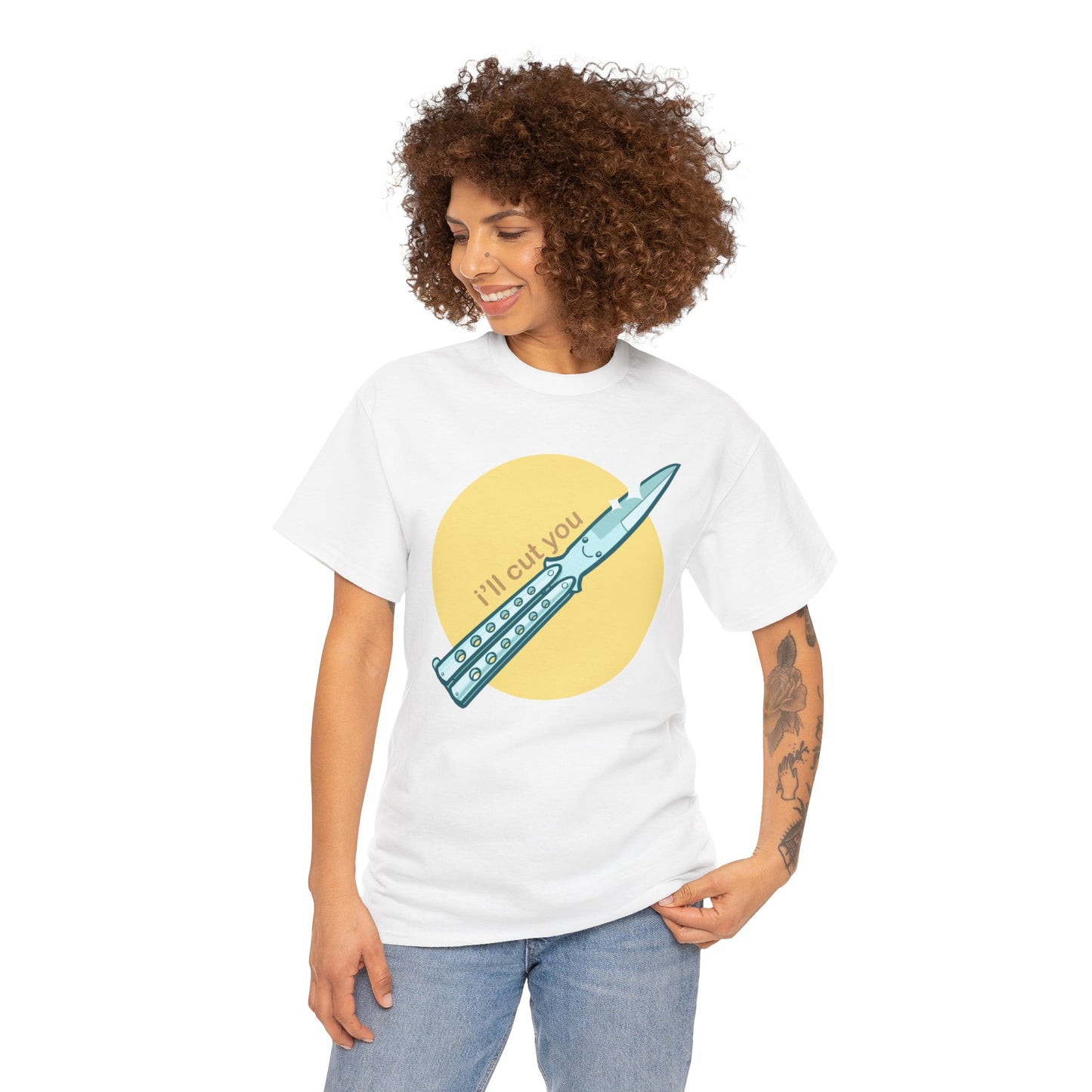 I'll Cut You Unisex Heavy Cotton Tee