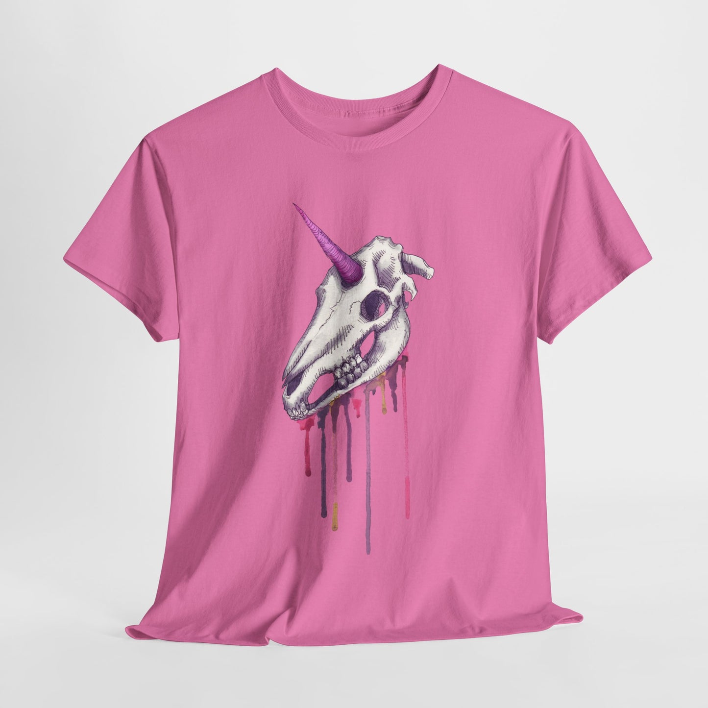 Unicorn Skull Unisex Heavy Cotton Tee