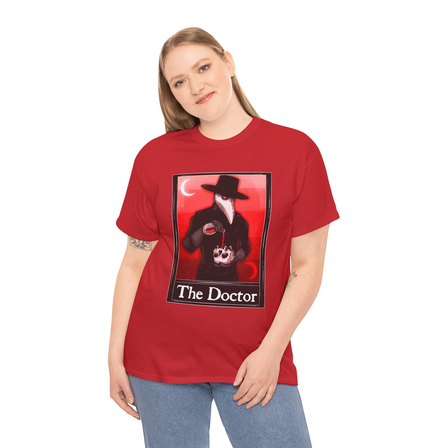 The Doctor Tarot (Front & Back Print) Unisex Heavy Cotton Tee