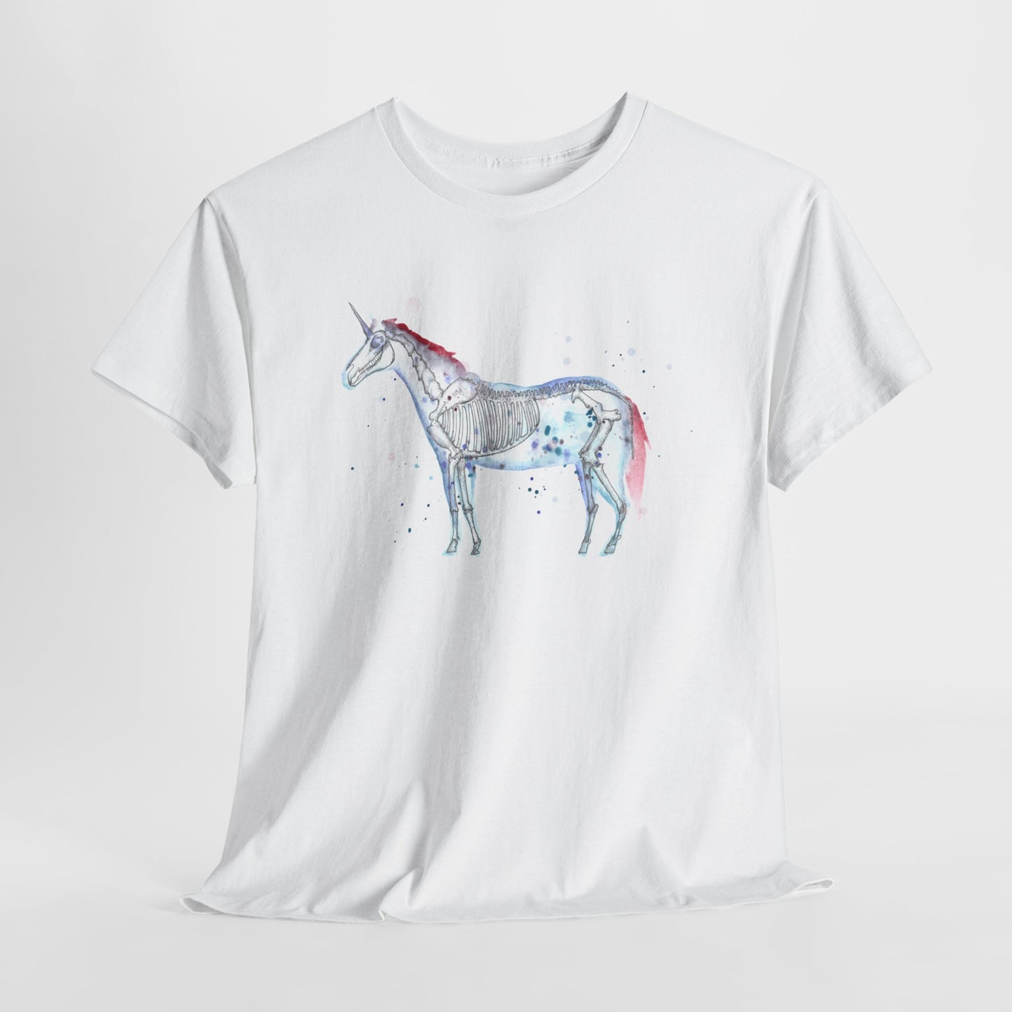 Unicorn Skeleton Unisex Heavy Cotton Tee