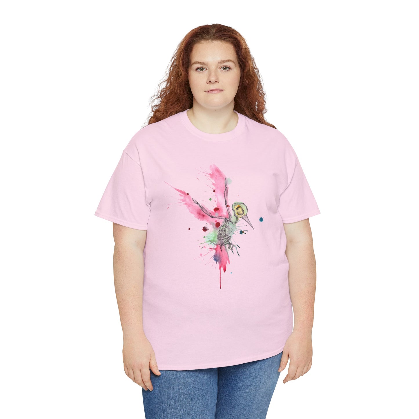 Watercolor Hummingbird Unisex Heavy Cotton Tee