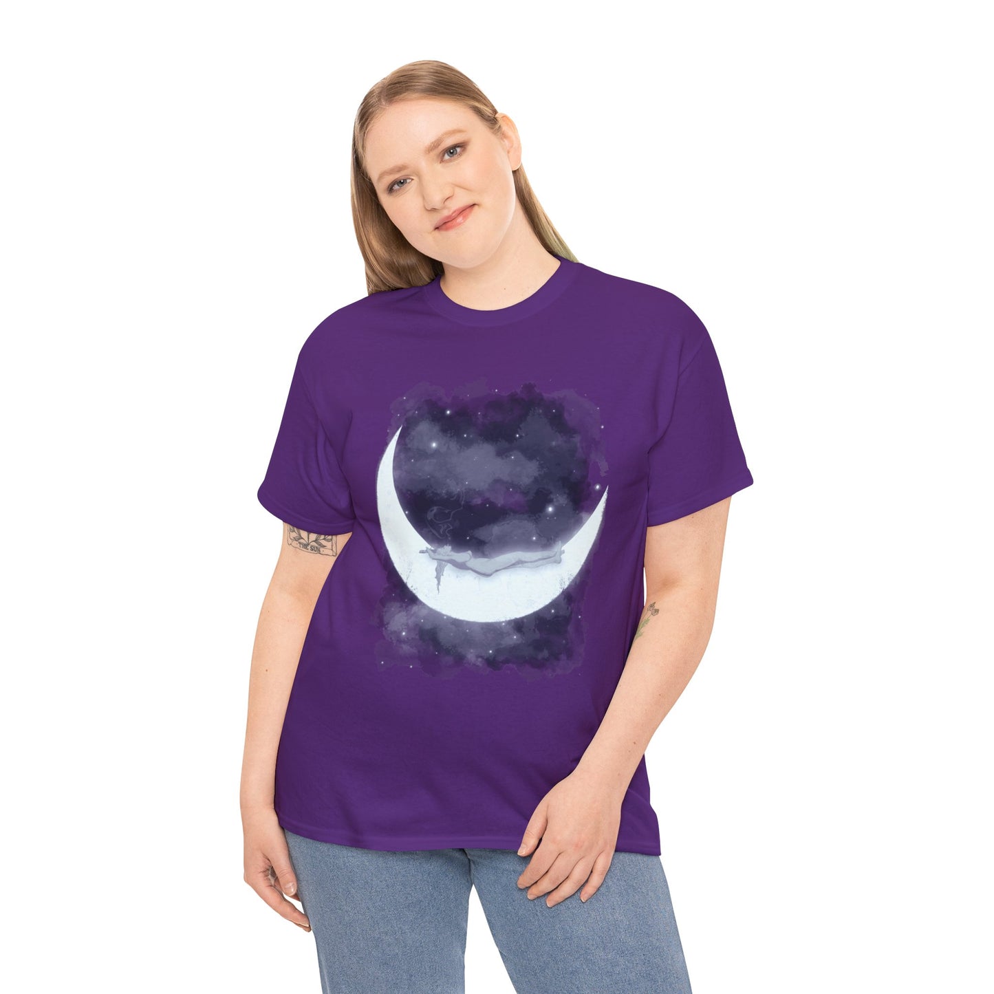 The Girl Who Loved The Moon Unisex Heavy Cotton Tee