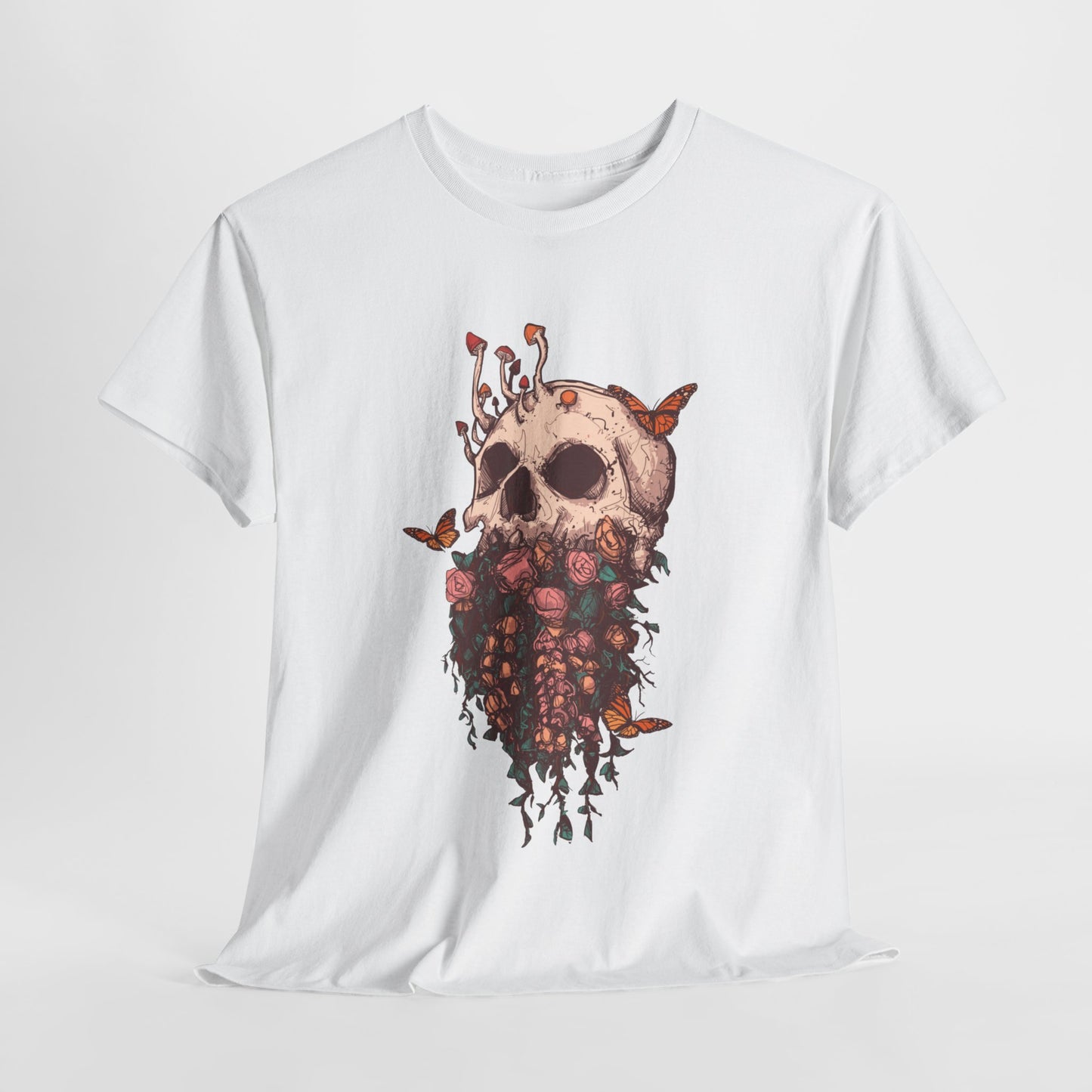 Elemental Skull Nature Unisex Heavy Cotton Tee