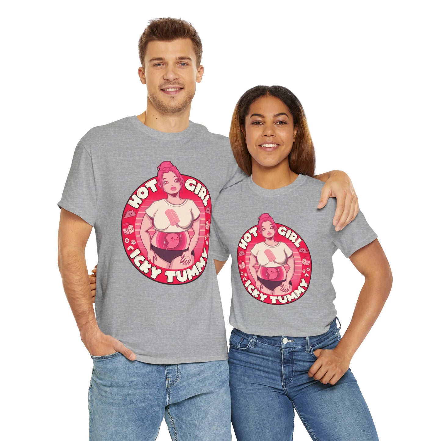 Hot Girl Icky Tummy Unisex Heavy Cotton Tee