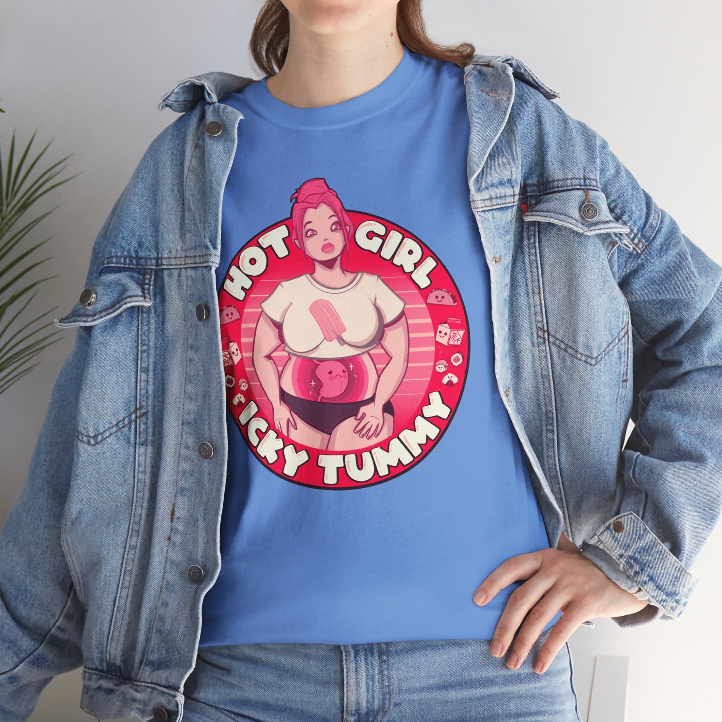 Hot Girl Icky Tummy Unisex Heavy Cotton Tee