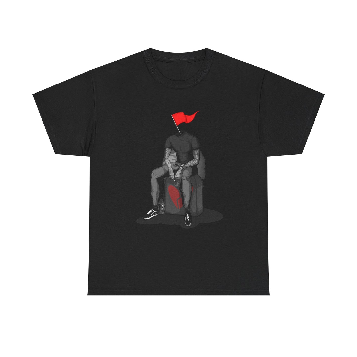 Red Flag Male Unisex Heavy Cotton Tee