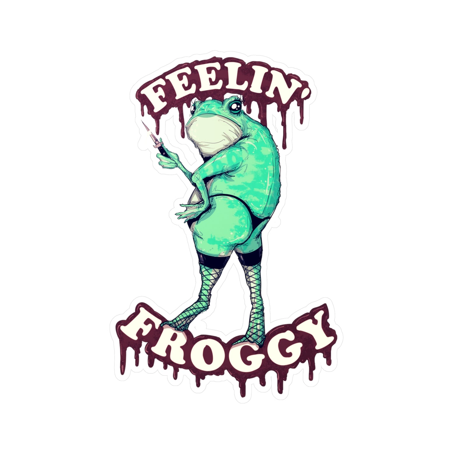 Feelin Froggy Kiss-Cut Vinyl Decal