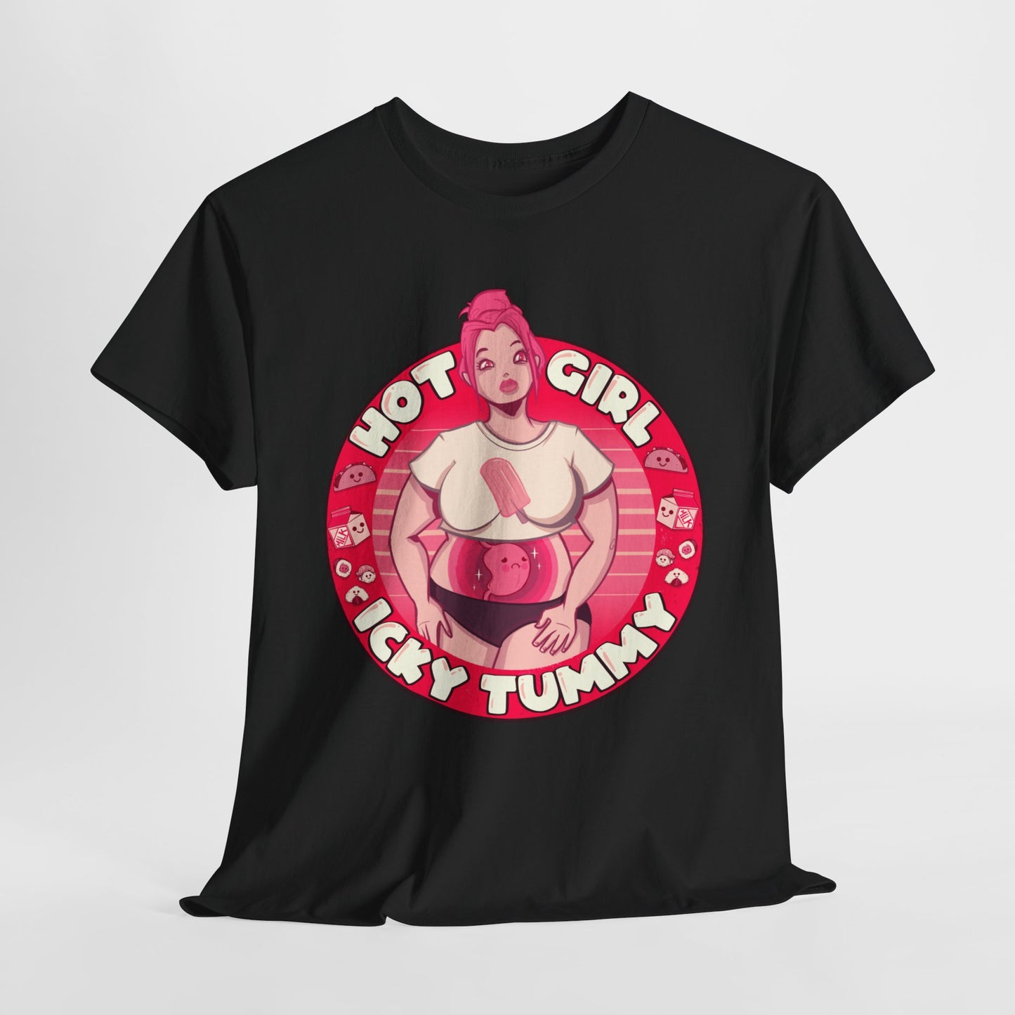 Hot Girl Icky Tummy Unisex Heavy Cotton Tee