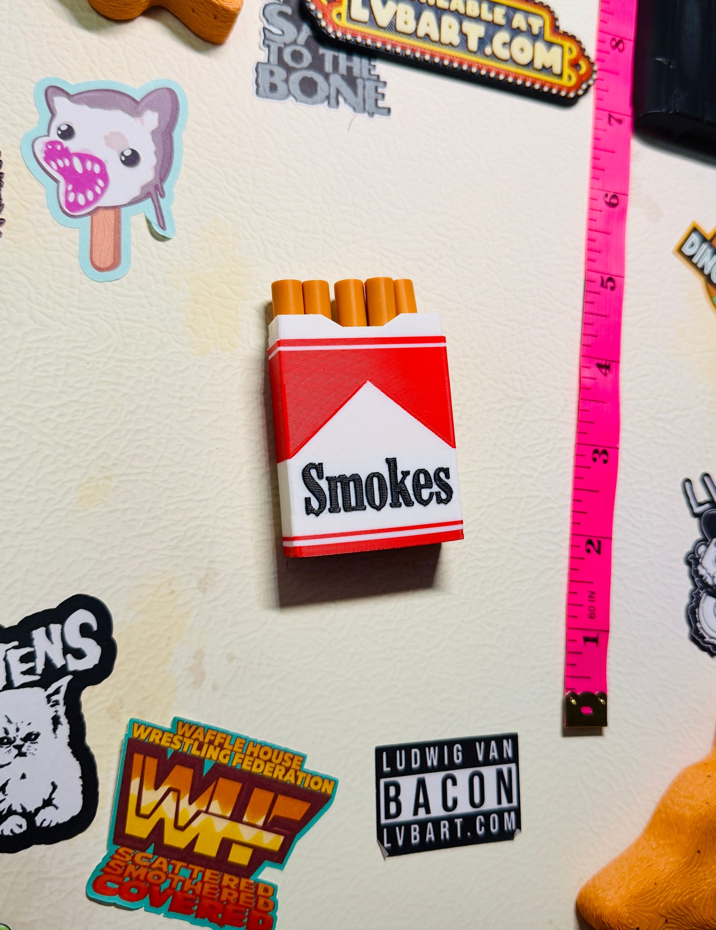 Smokes Cigarette Fridge Magnet 3D Print