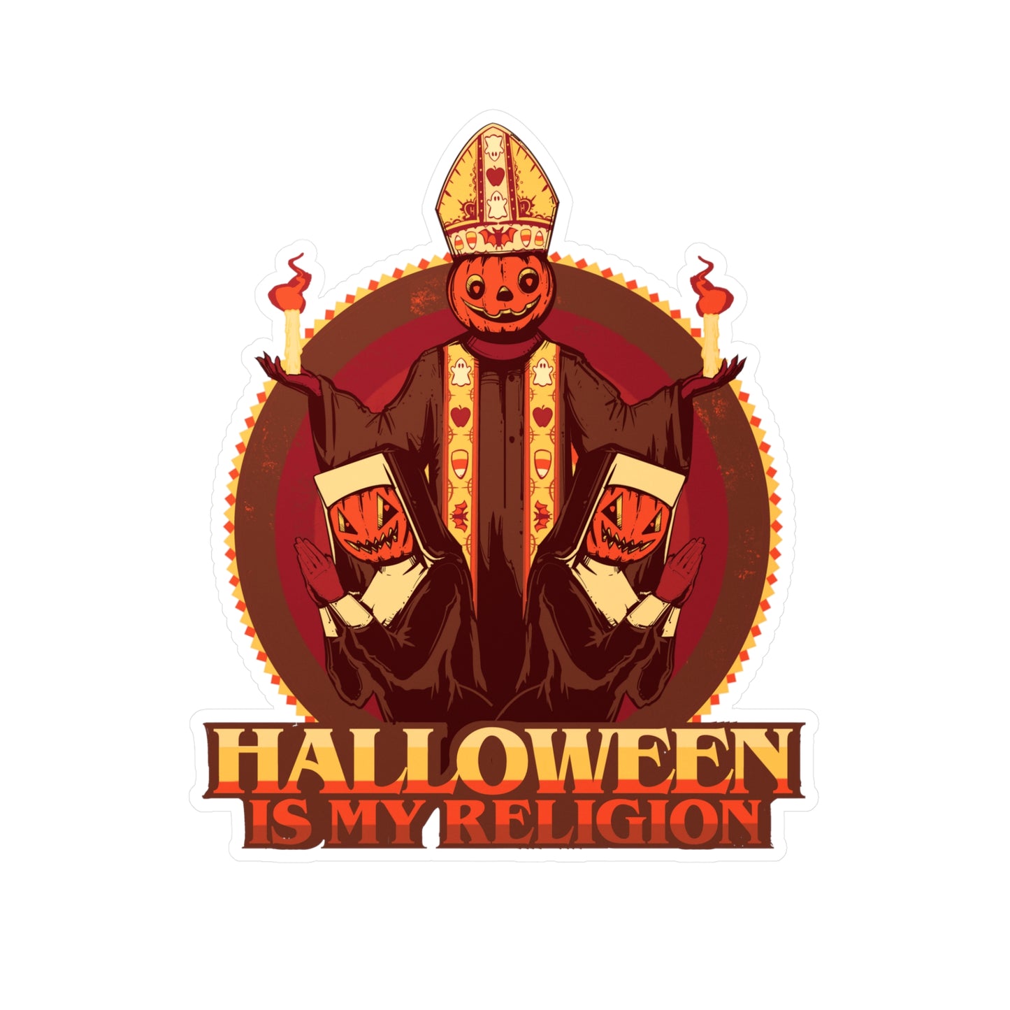 Halloween Is My Religion Kiss-Cut Vinyl Decal