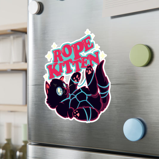 Rope Kitten Kiss-Cut Vinyl Decal