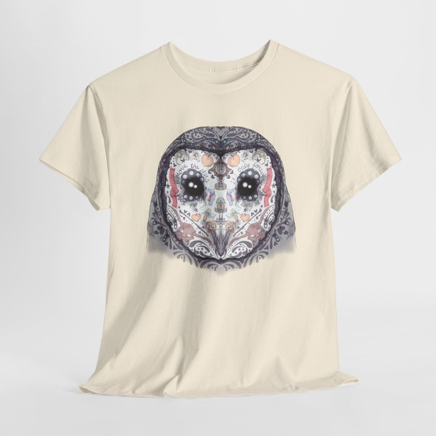 Sugar Skull Owl Unisex Heavy Cotton Tee