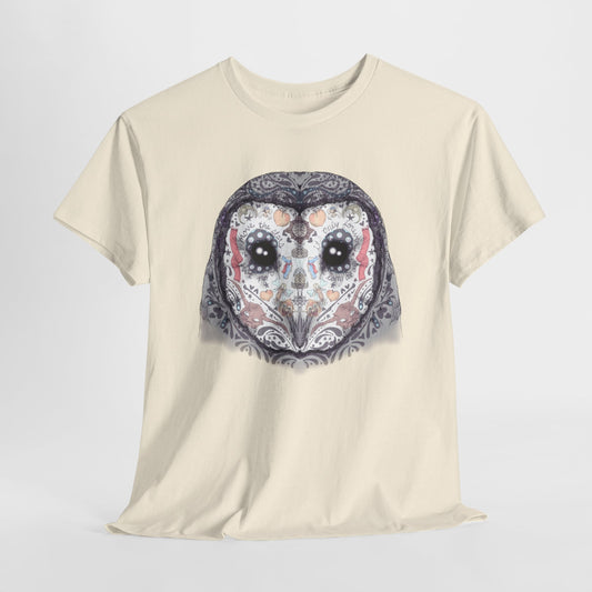 Sugar Skull Owl Unisex Heavy Cotton Tee