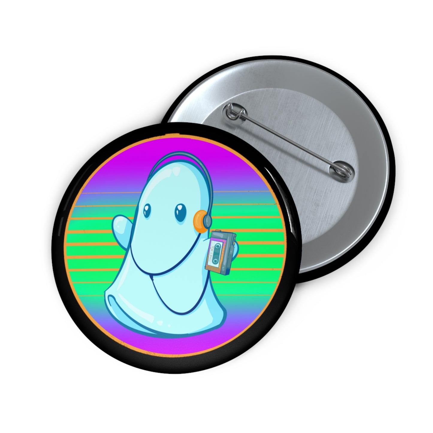 80s Ghost Pin Buttons