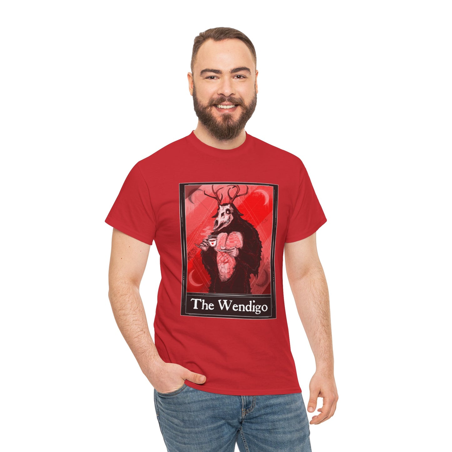 The Wendigo Tarot (Front & Back Print) Unisex Heavy Cotton Tee