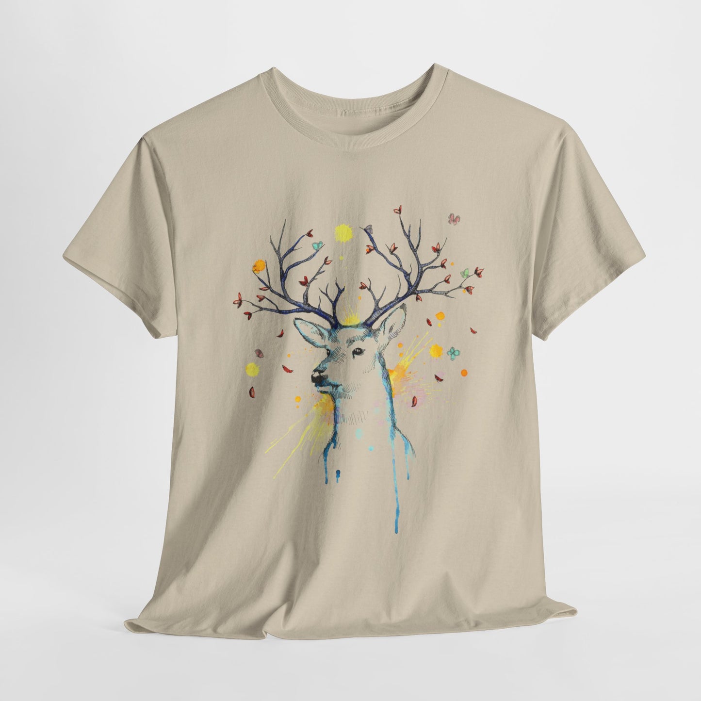 Tree Deer Unisex Heavy Cotton Tee