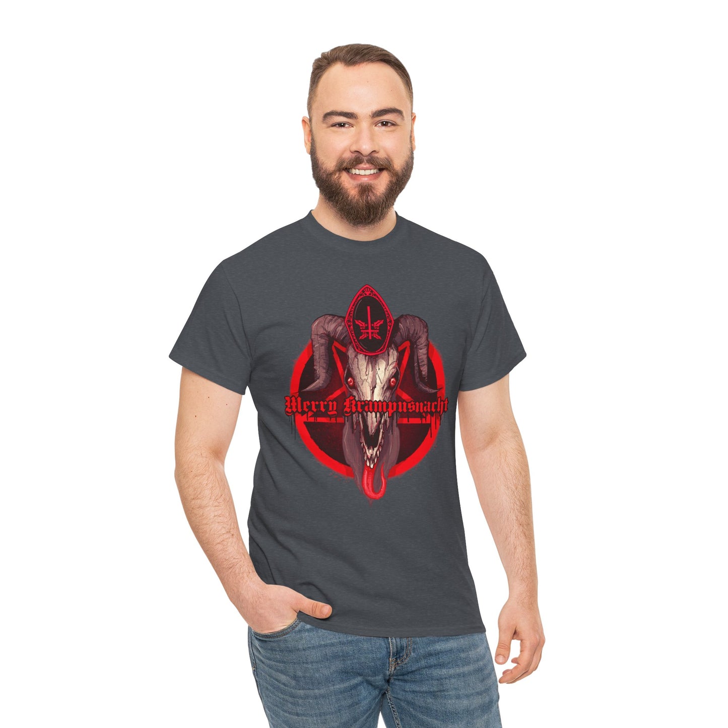 Merry Krampusnacht Unisex Heavy Cotton Tee