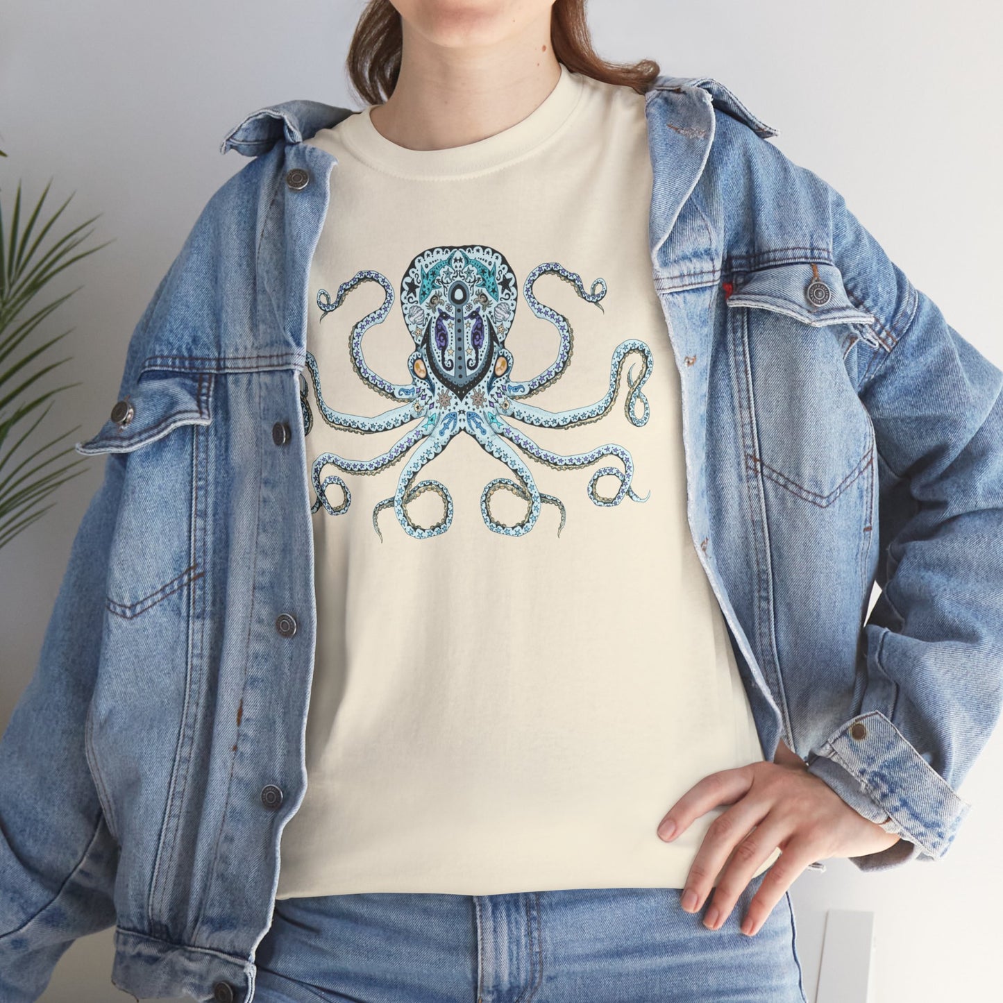 Octopus Sugar Skull Unisex Heavy Cotton Tee
