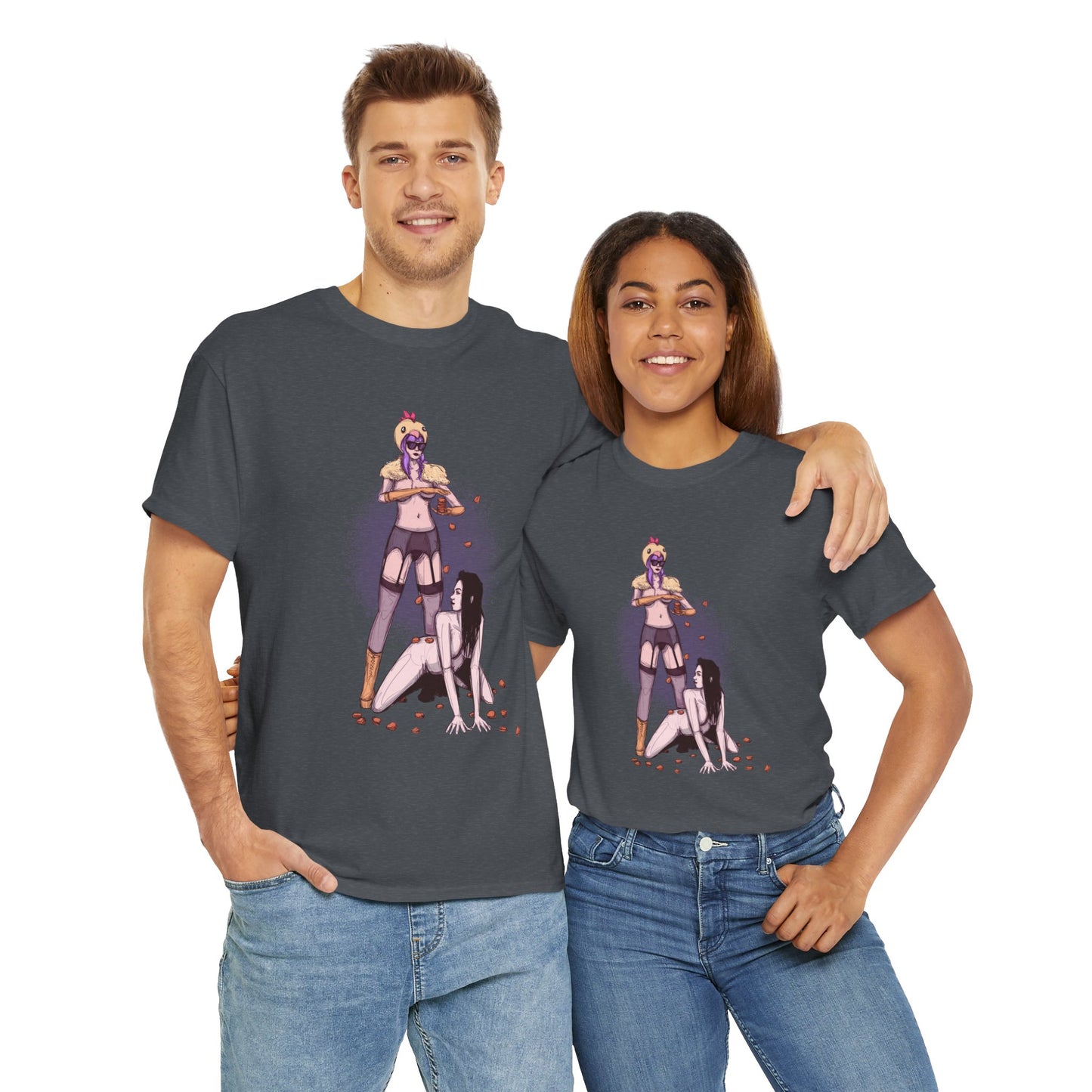 Chicken Nugget Rain Unisex Heavy Cotton Tee