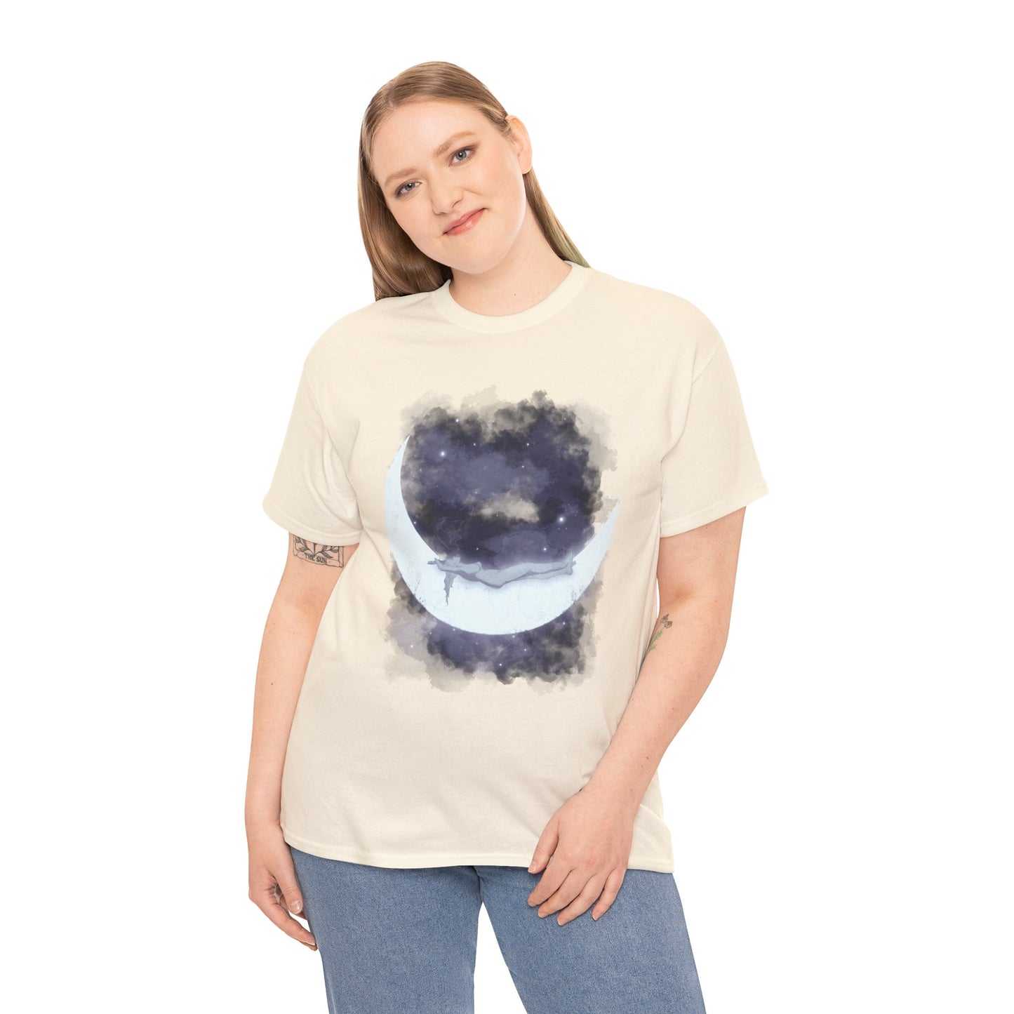 The Girl Who Loved The Moon Unisex Heavy Cotton Tee