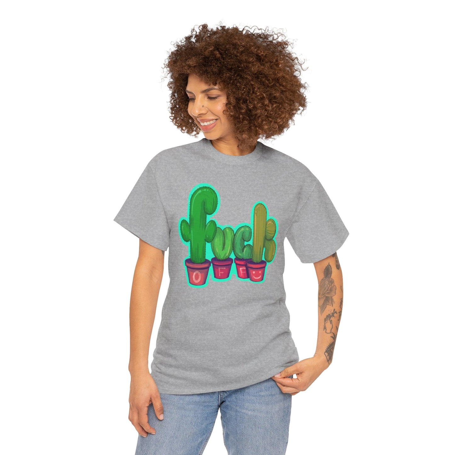 Rude Succulents Unisex Heavy Cotton Tee
