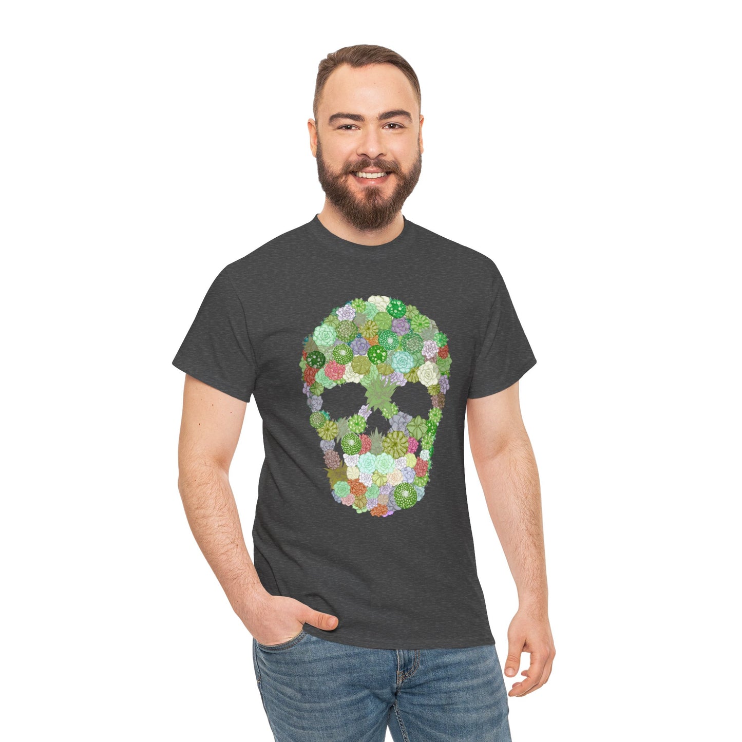Succulent Skull Unisex Heavy Cotton Tee