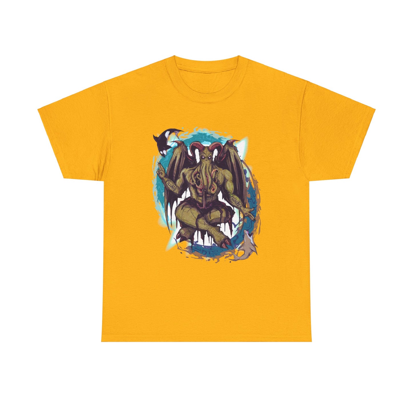 Baphomet Cthulhu Unisex Heavy Cotton Tee