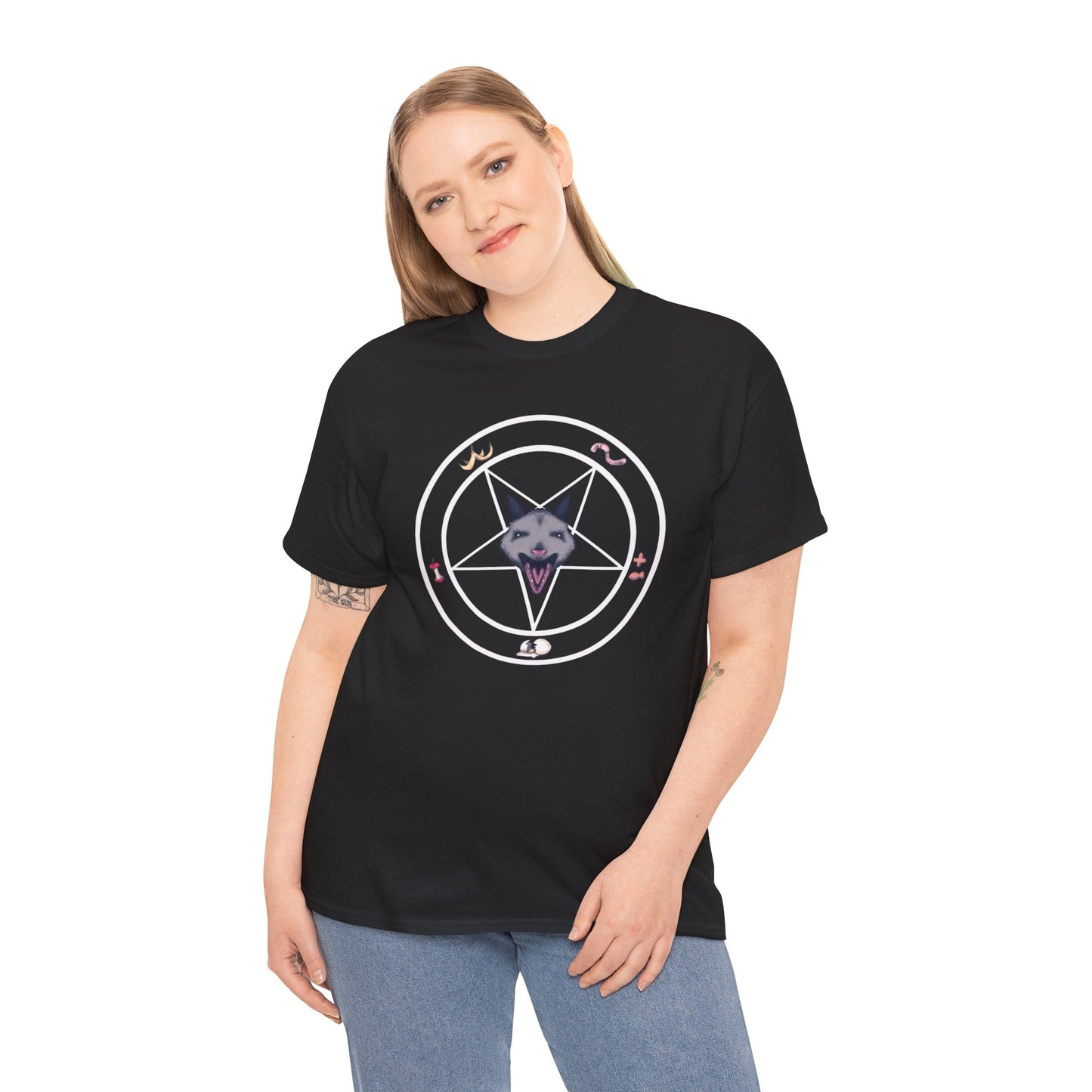 Opossum Pentagram Unisex Heavy Cotton Tee
