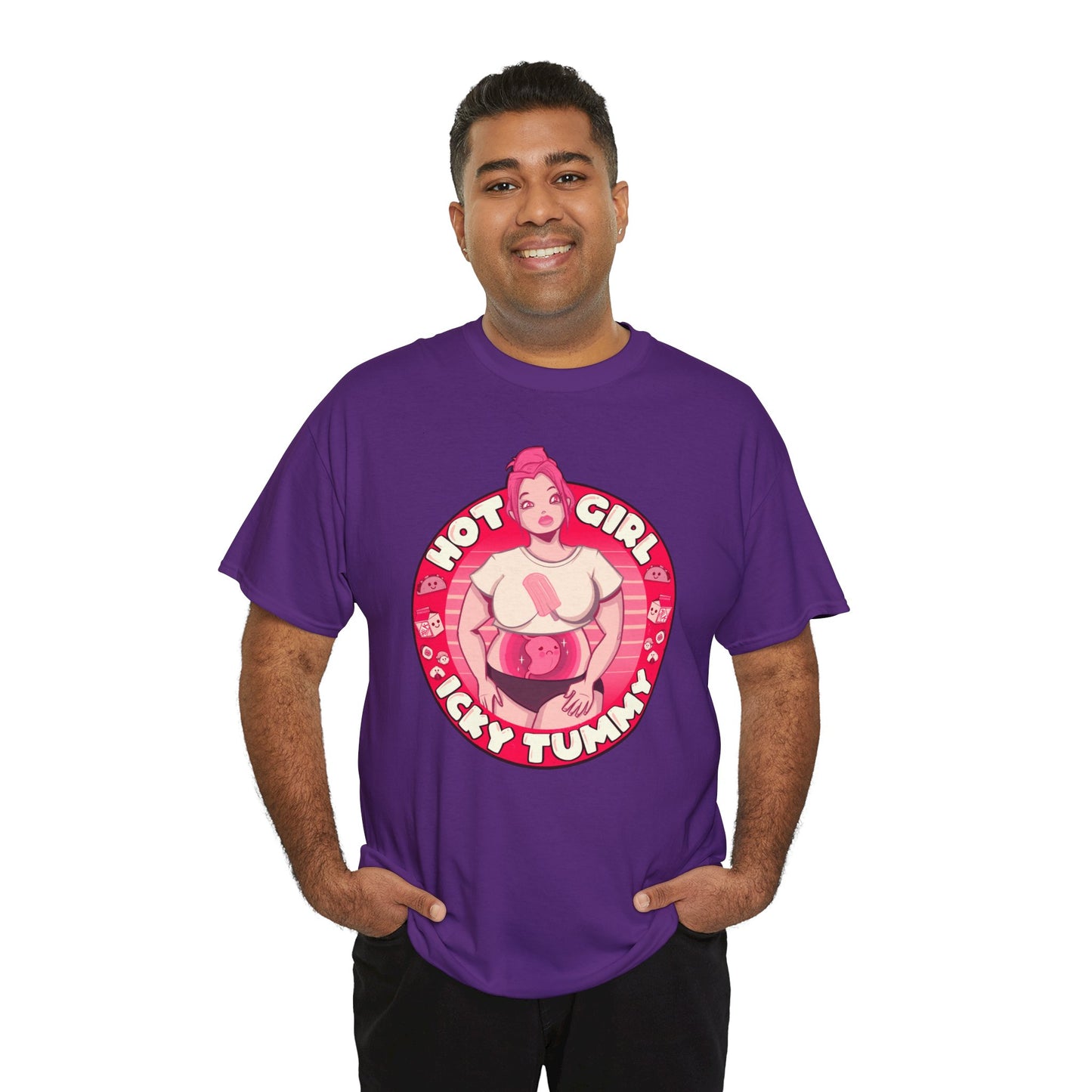 Hot Girl Icky Tummy Unisex Heavy Cotton Tee