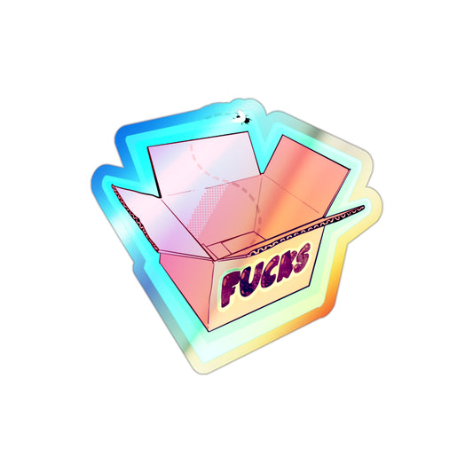 No Fucks Left Holographic Die-cut Stickers