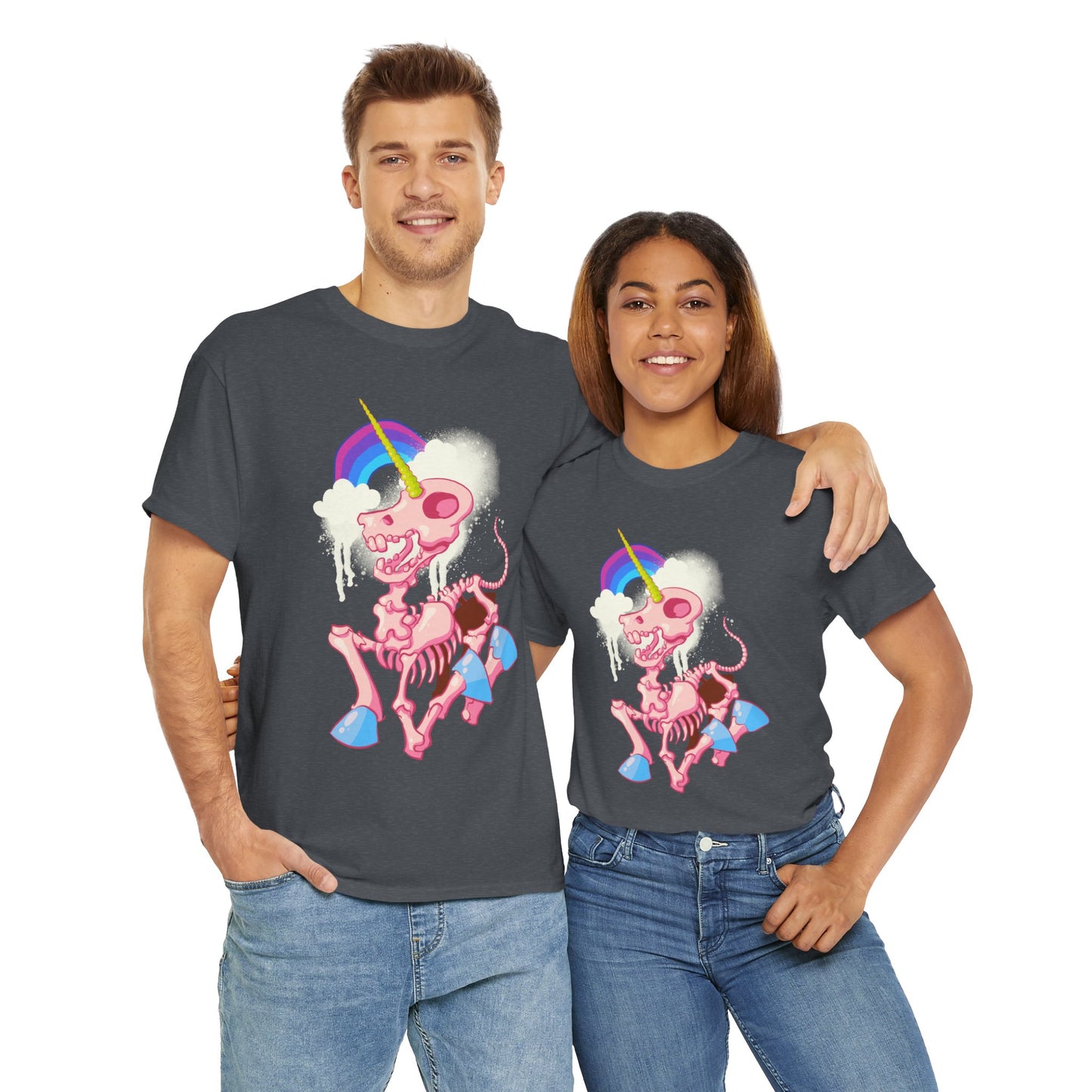 Unicorn Skeleton 2 Unisex Heavy Cotton Tee