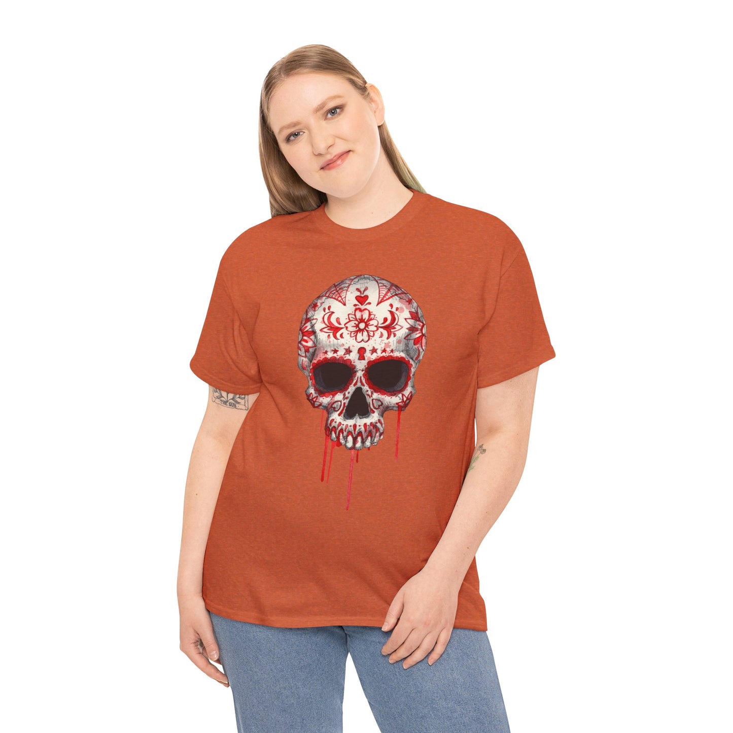 Blood Skull Unisex Heavy Cotton Tee