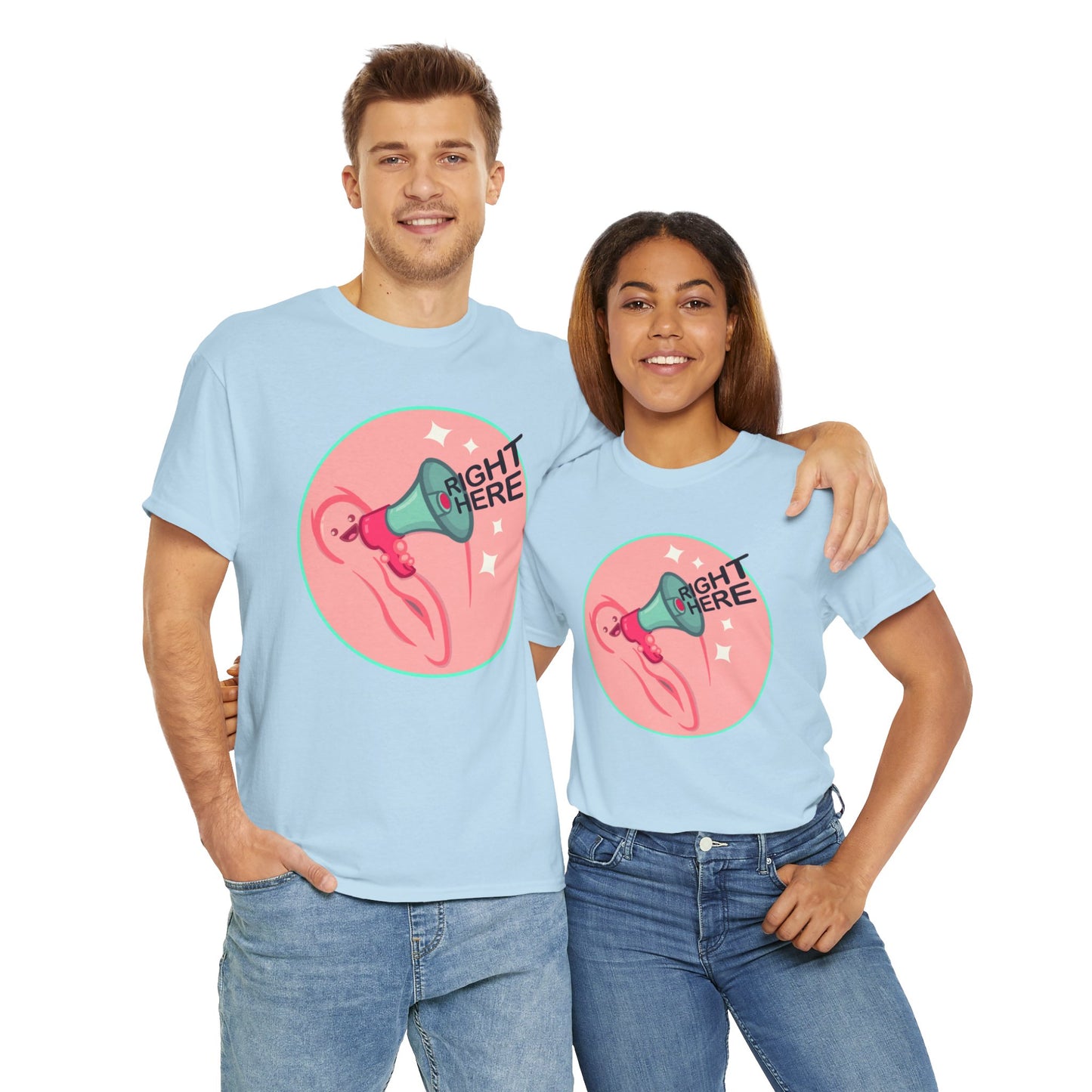 Right Here Unisex Heavy Cotton Tee