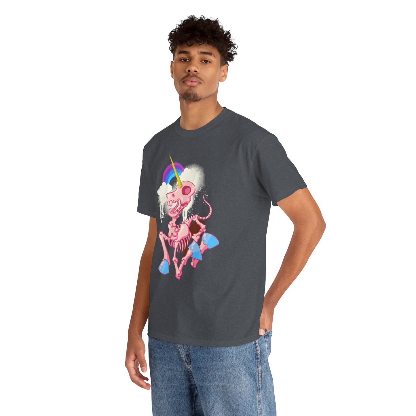 Unicorn Skeleton 2 Unisex Heavy Cotton Tee