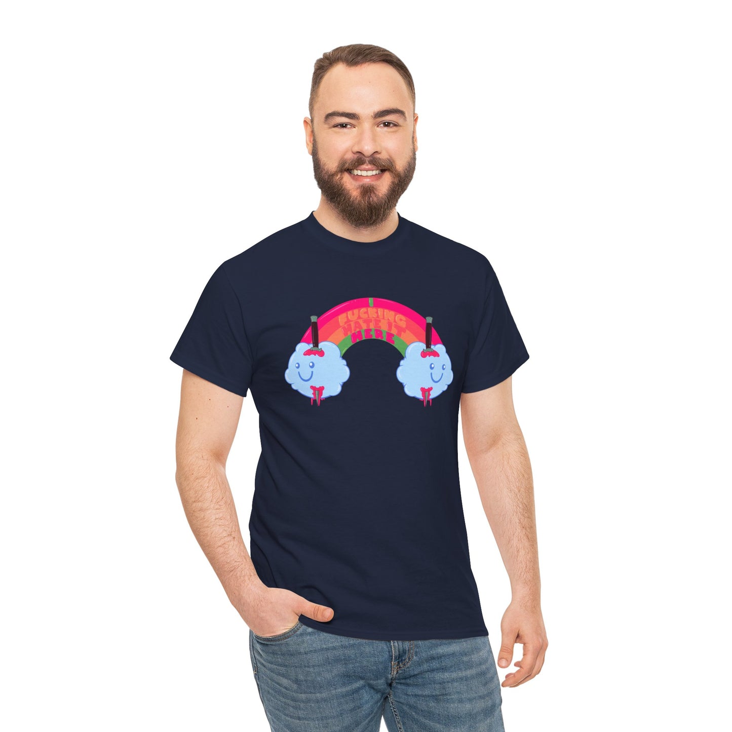 I Fucking Hate It Here Unisex Heavy Cotton Tee
