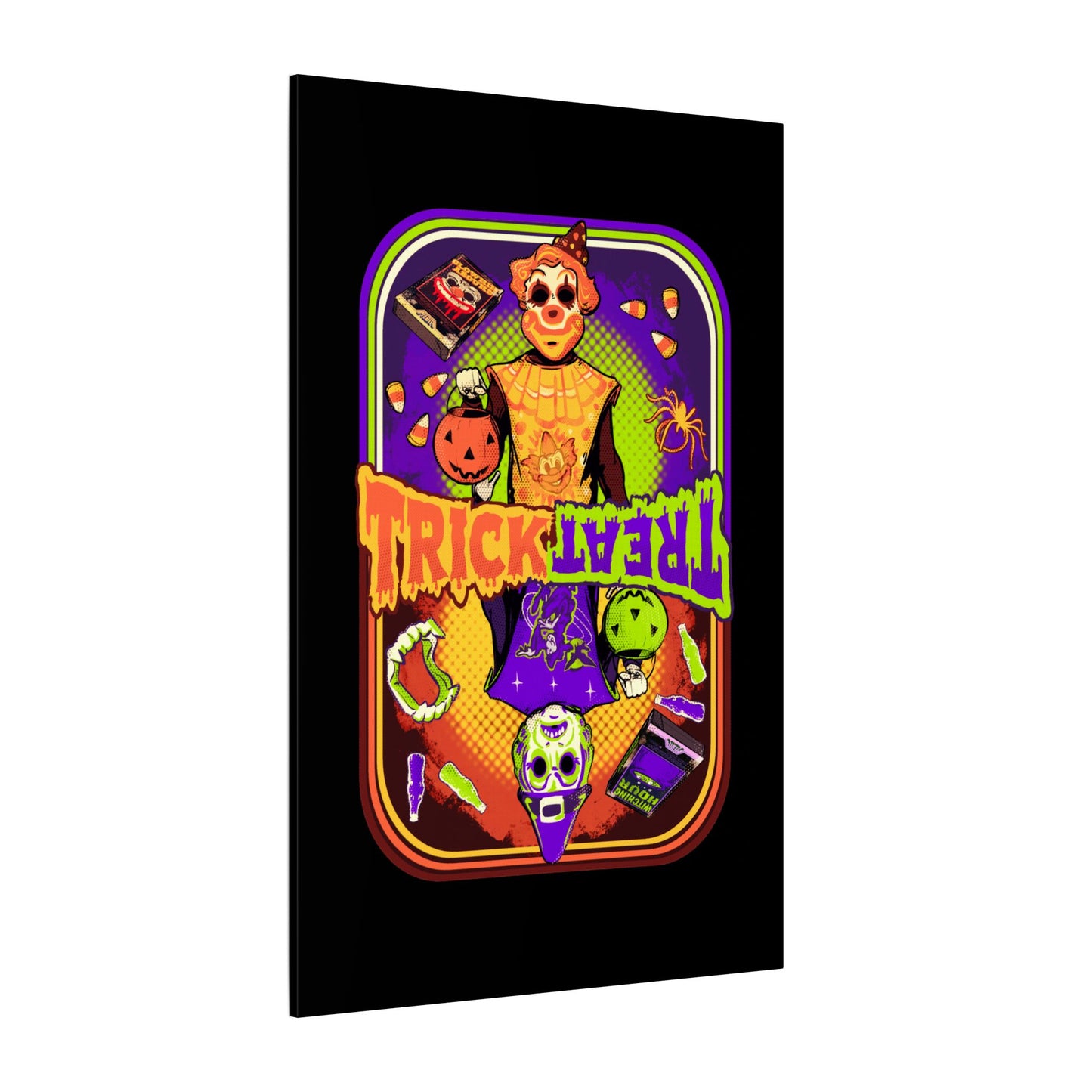 As Above So Below Retro Halloween Matte Canvas Stretched