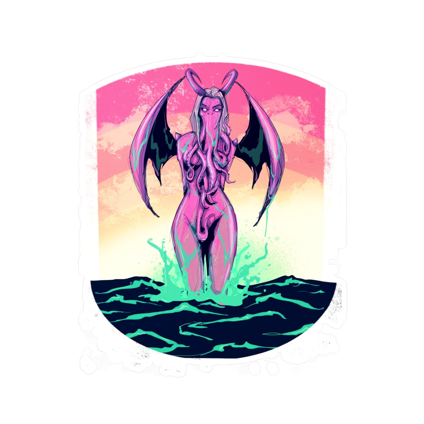 Lady Cthulhu Kiss-Cut Vinyl Decal