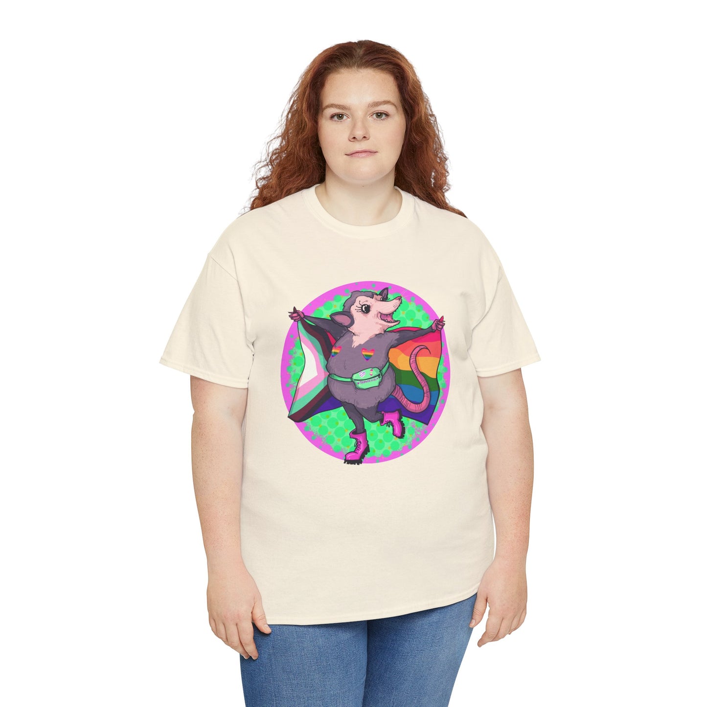 Pride Opossum Unisex Heavy Cotton Tee