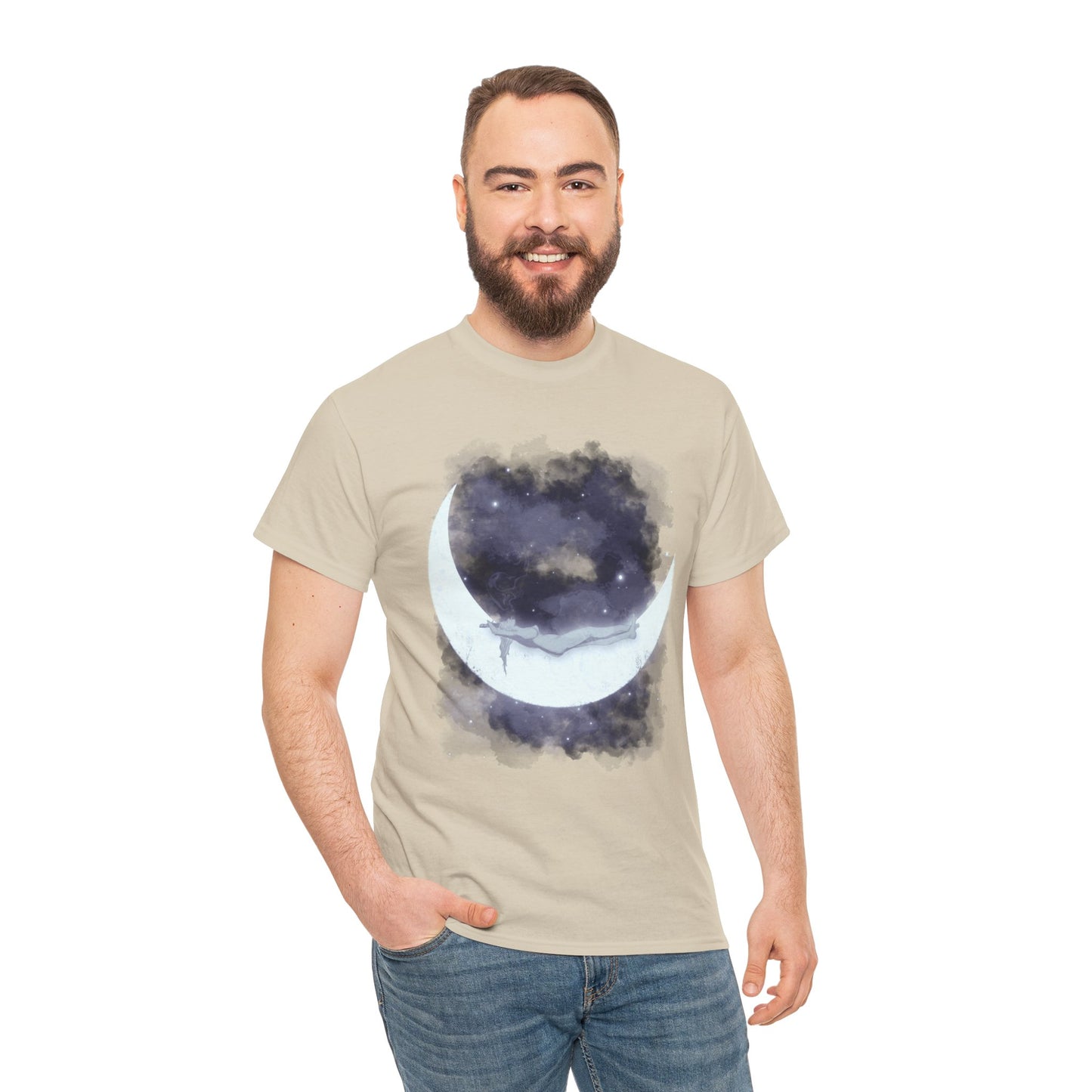 The Girl Who Loved The Moon Unisex Heavy Cotton Tee
