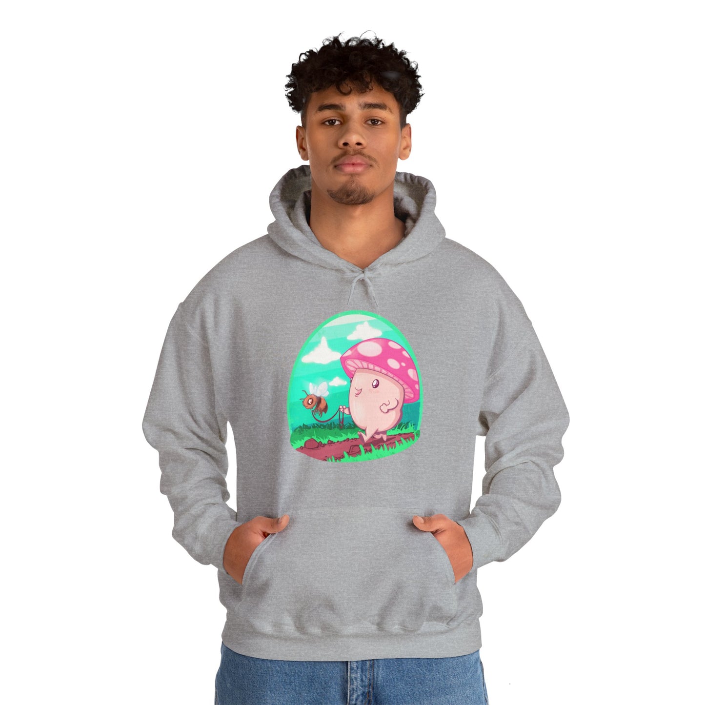 Bee Walk Unisex Heavy Blend Hooded Sweatshirt