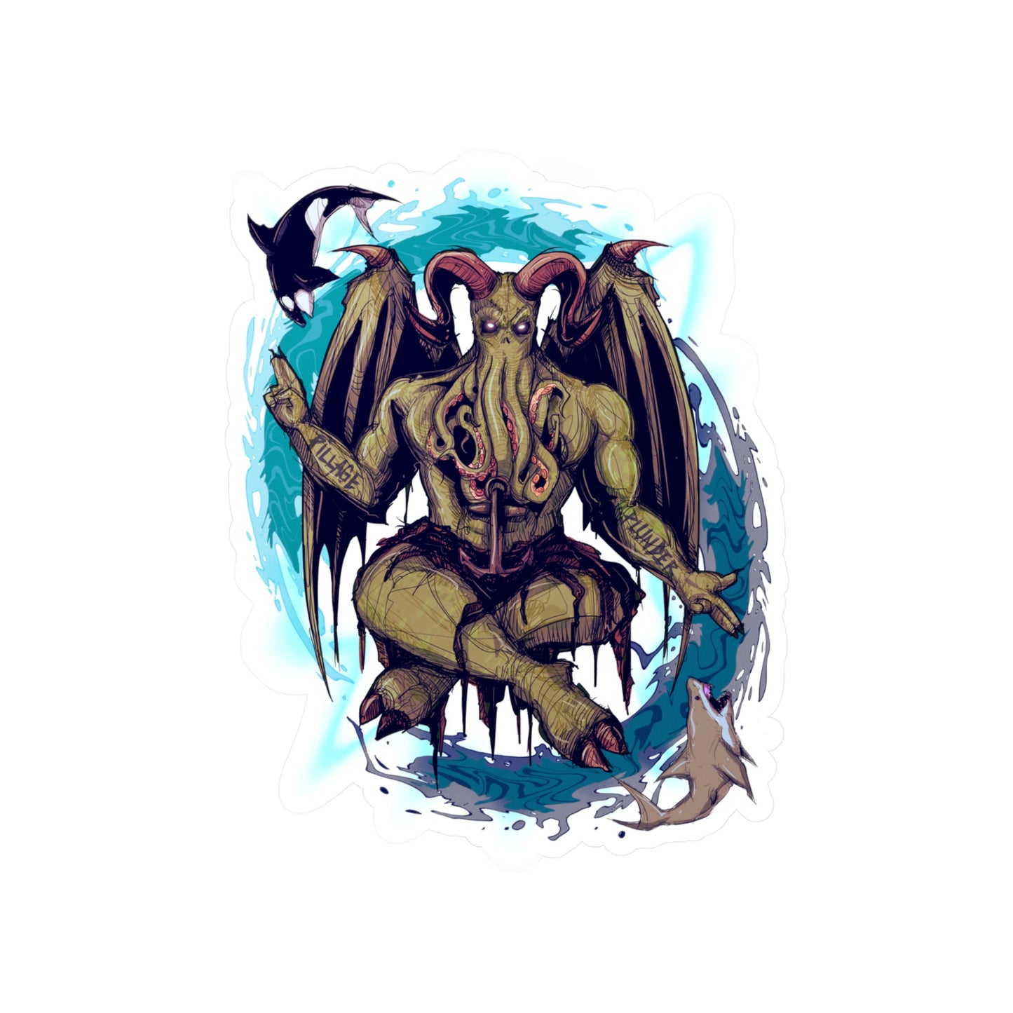 Baphomet Cthulhu Kiss-Cut Vinyl Decal