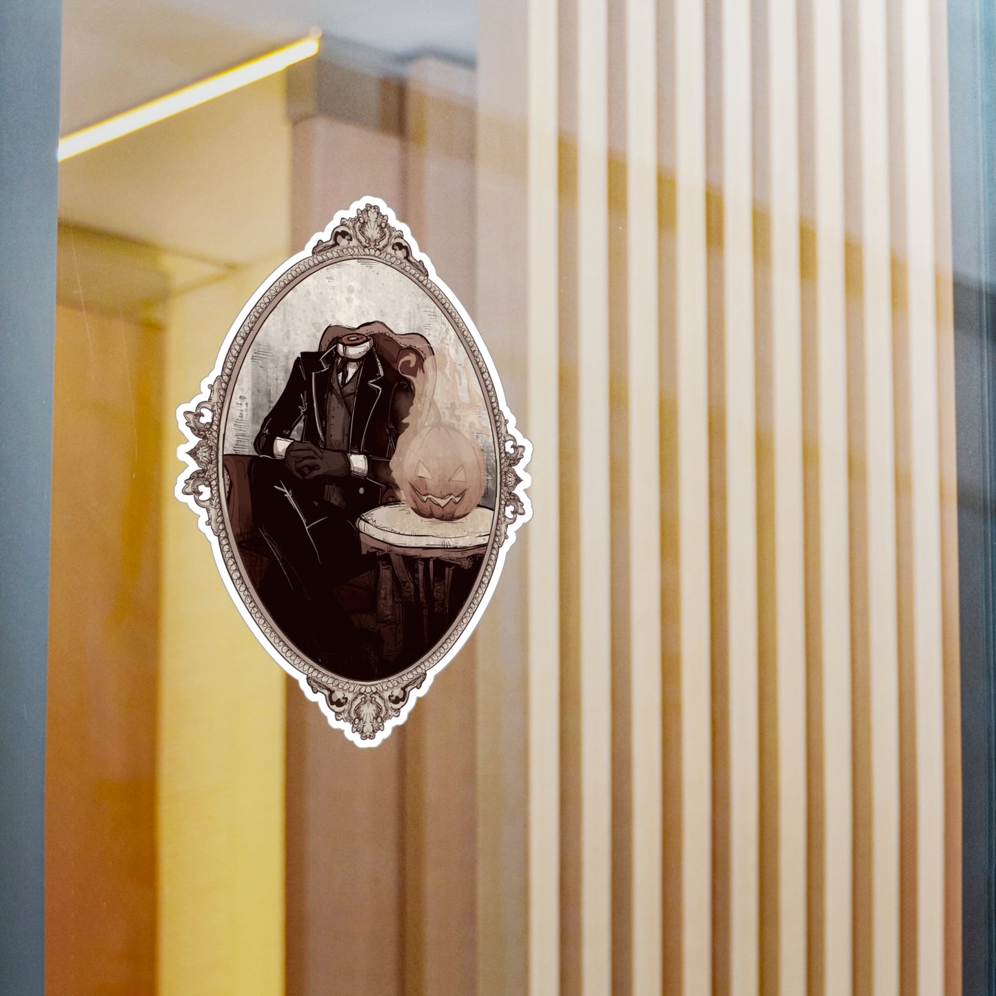 Victorian Headless Horseman Kiss-Cut Vinyl Decal