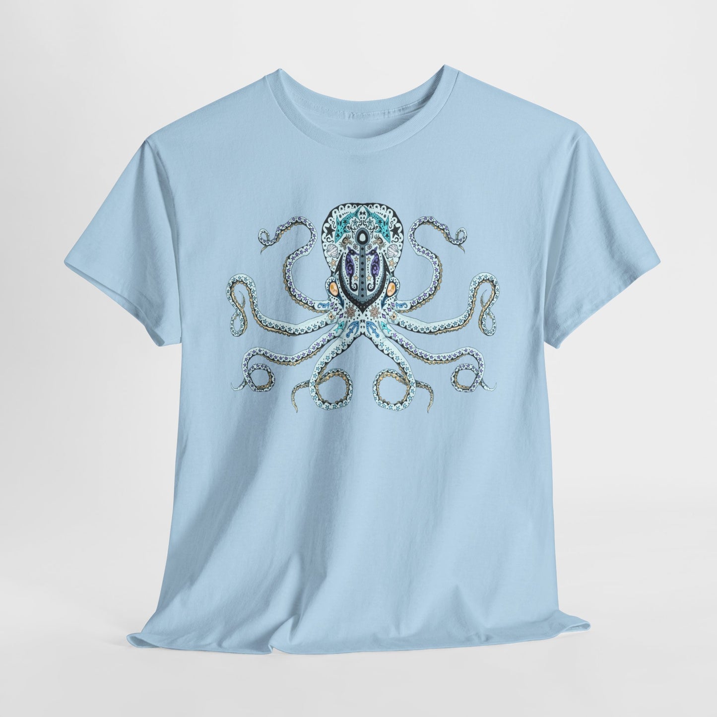 Octopus Sugar Skull Unisex Heavy Cotton Tee