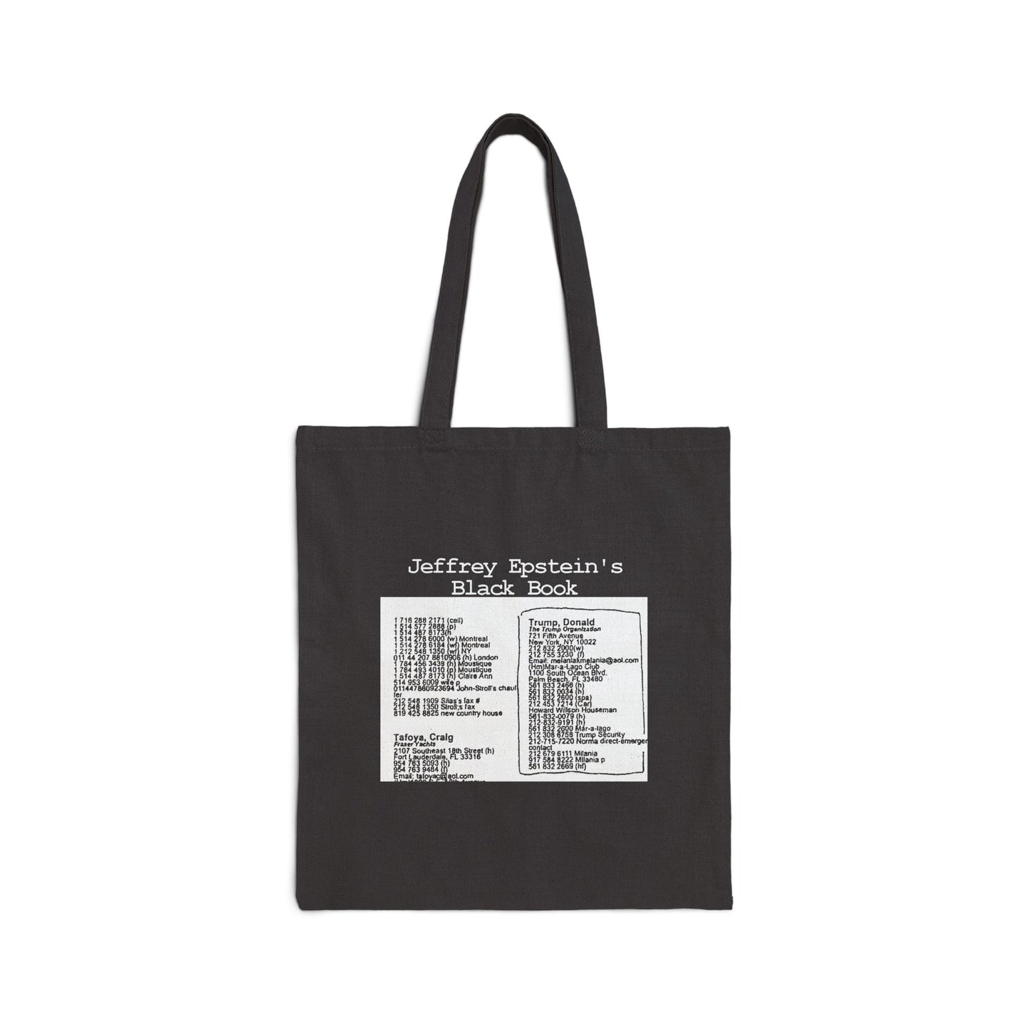 Little Black Book Page 85 Cotton Canvas Tote Bag