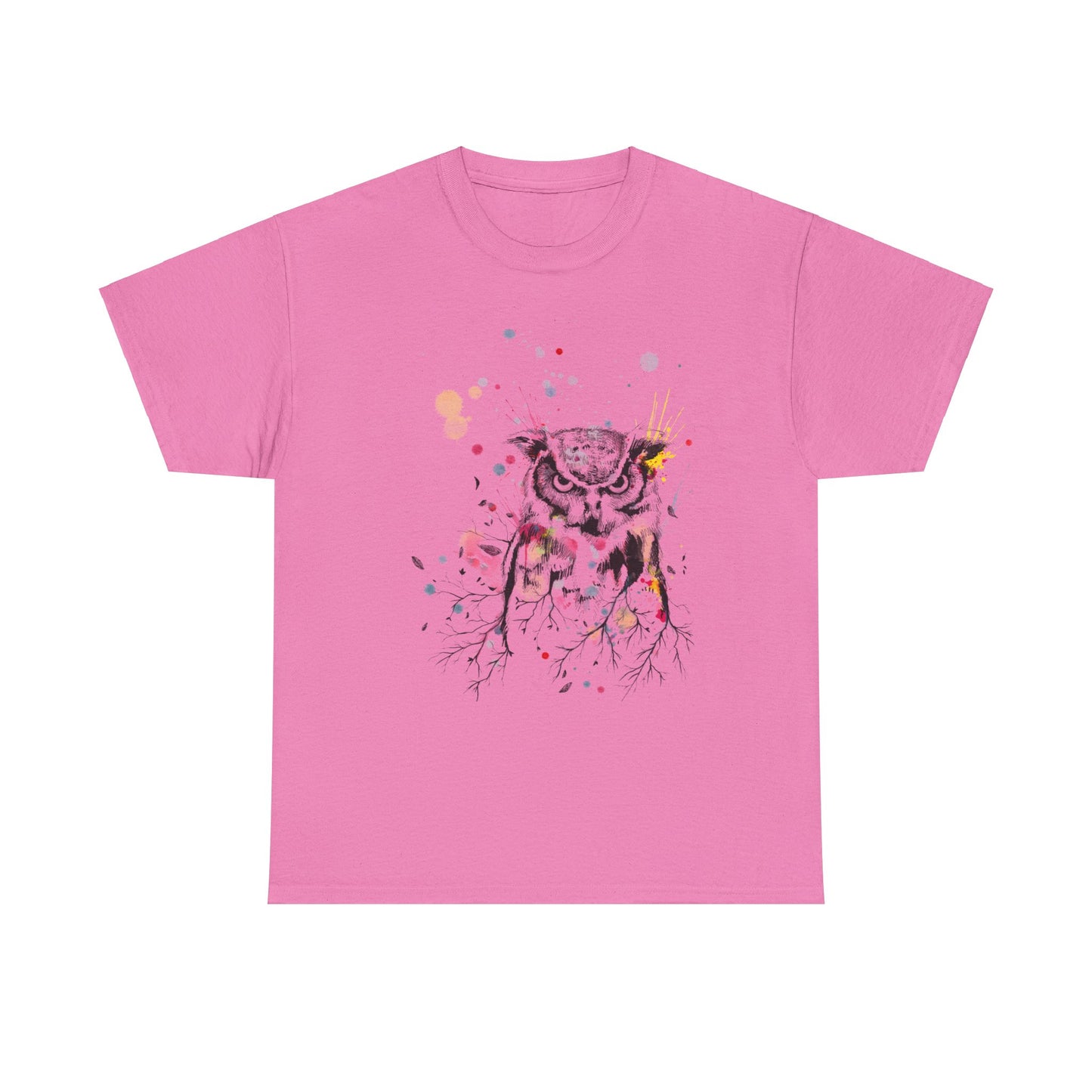 Owl Watercolor Unisex Heavy Cotton Tee