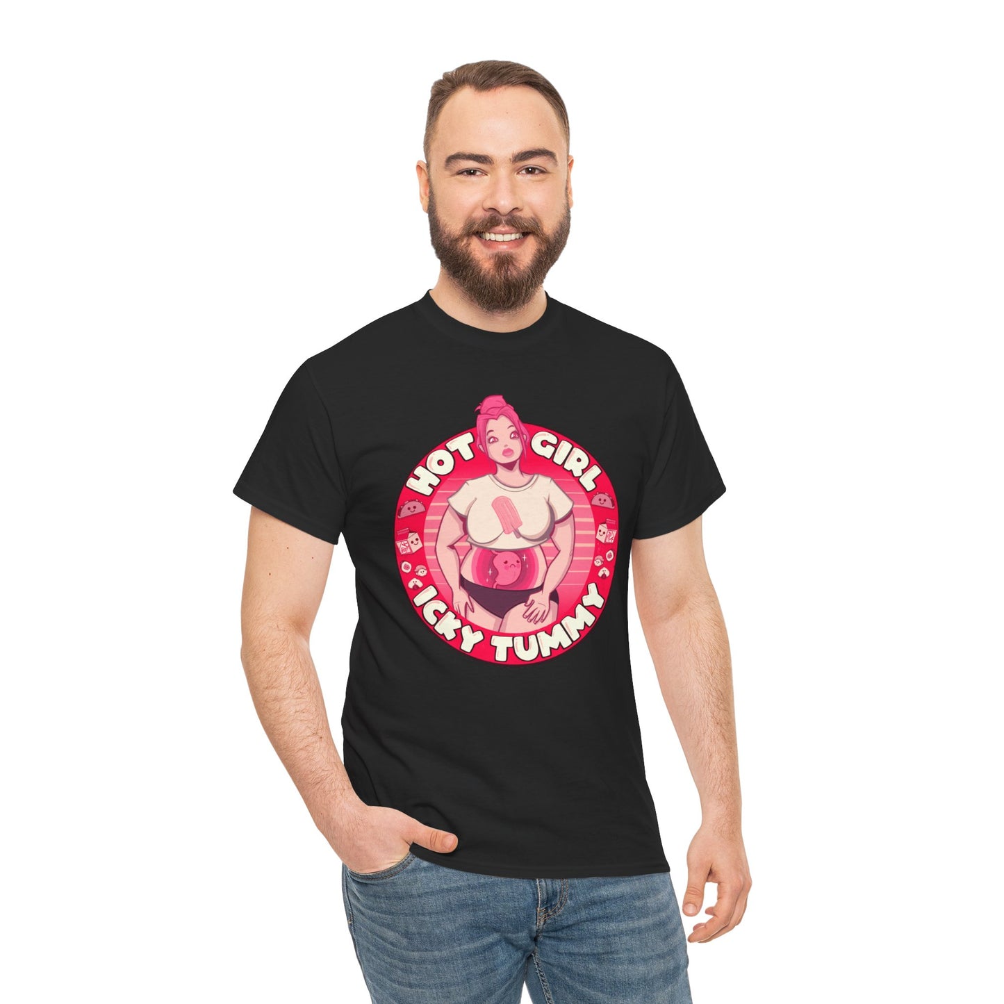 Hot Girl Icky Tummy Unisex Heavy Cotton Tee