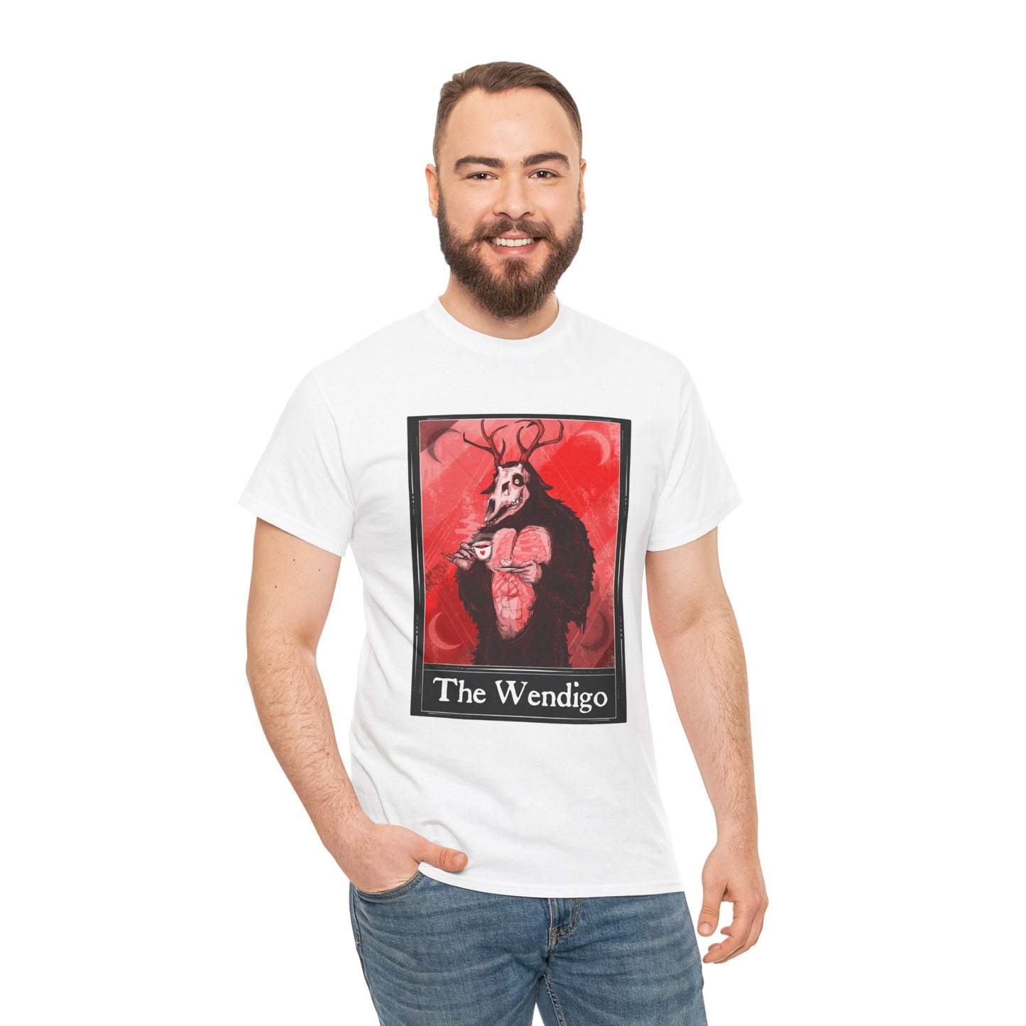 The Wendigo Tarot (Front & Back Print) Unisex Heavy Cotton Tee