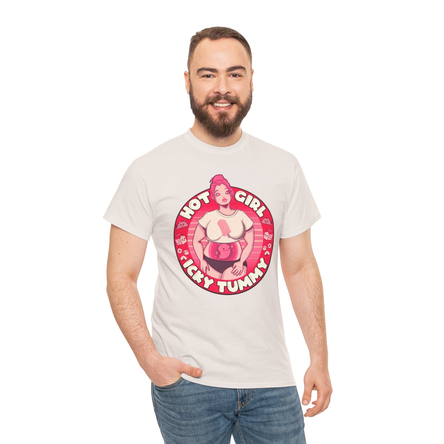 Hot Girl Icky Tummy Unisex Heavy Cotton Tee